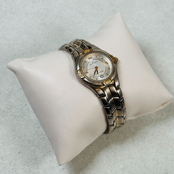 Anne Klein Watch 28mm Round Mixed Tone Date Classic Brand New Battery - Picture 1 of 13